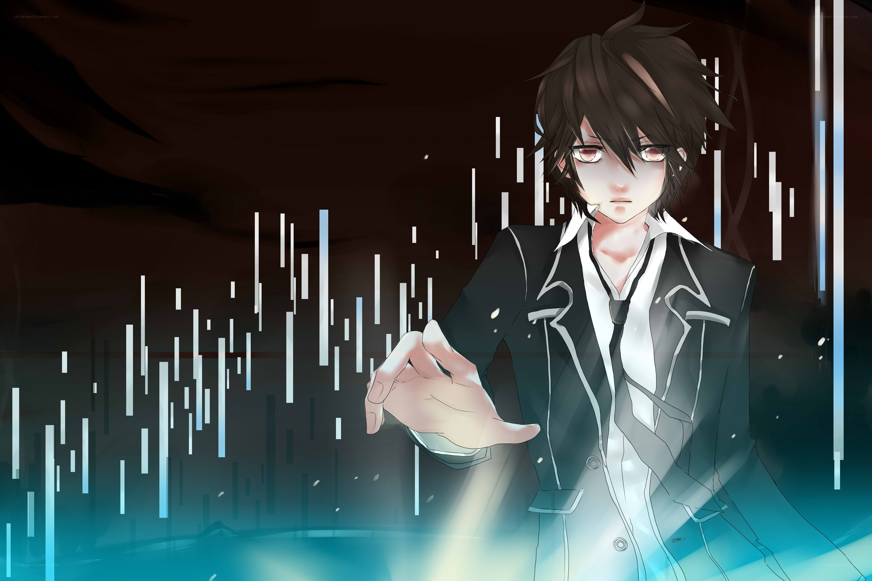 anime character in dark suit
