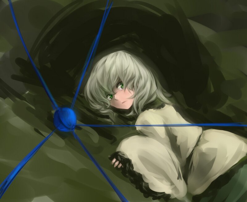 Anime character in dark tunnel