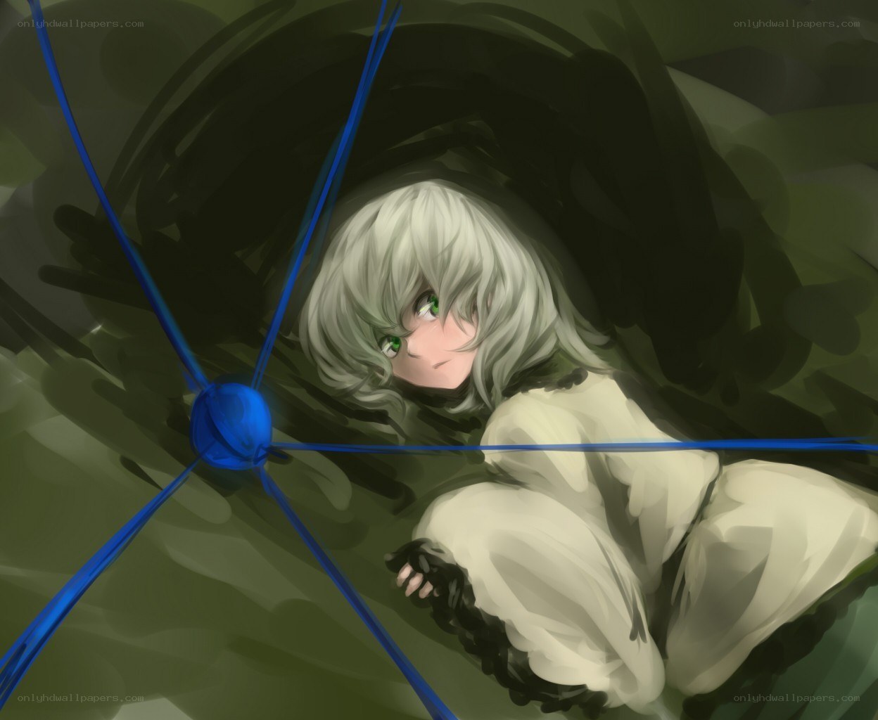 Anime character in dark tunnel
