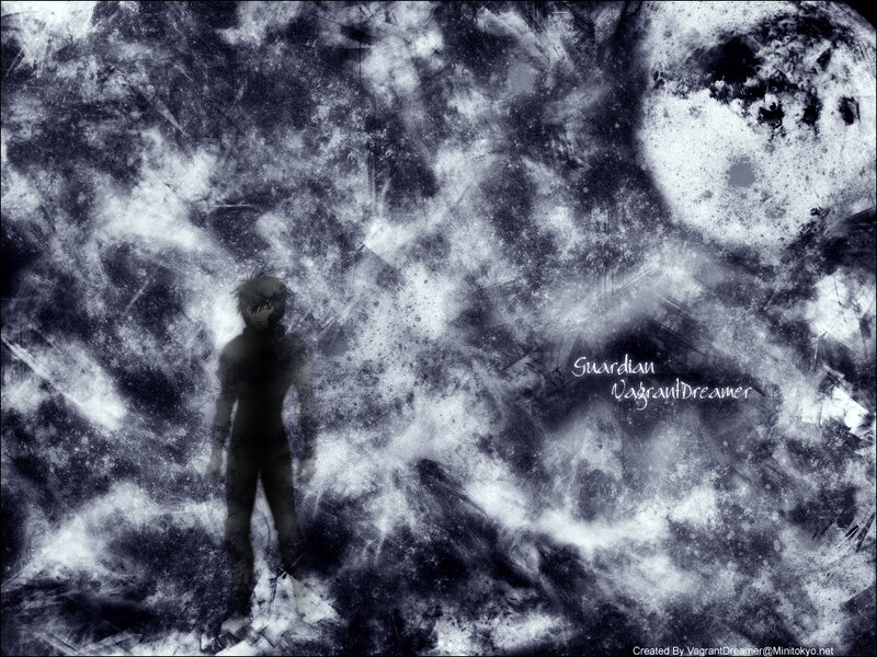 anime character in dark void