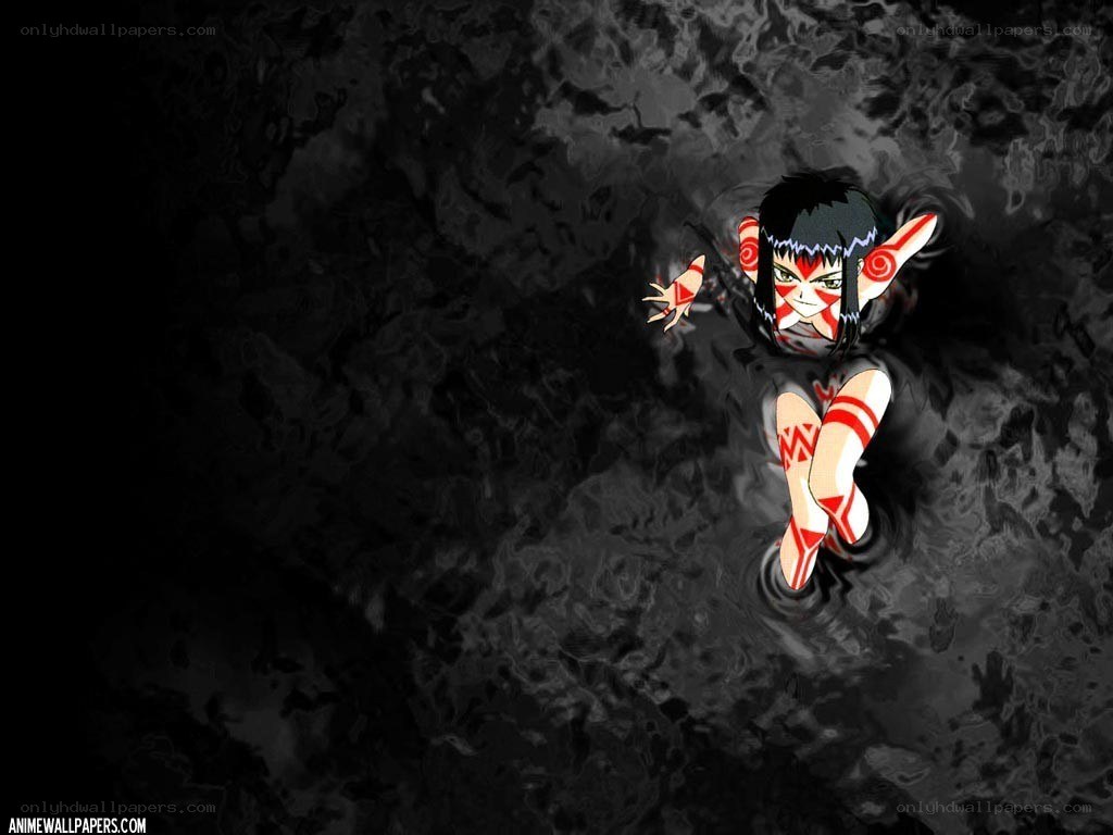 anime character in dark water
