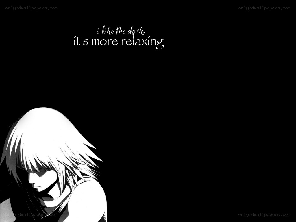 anime character in dark