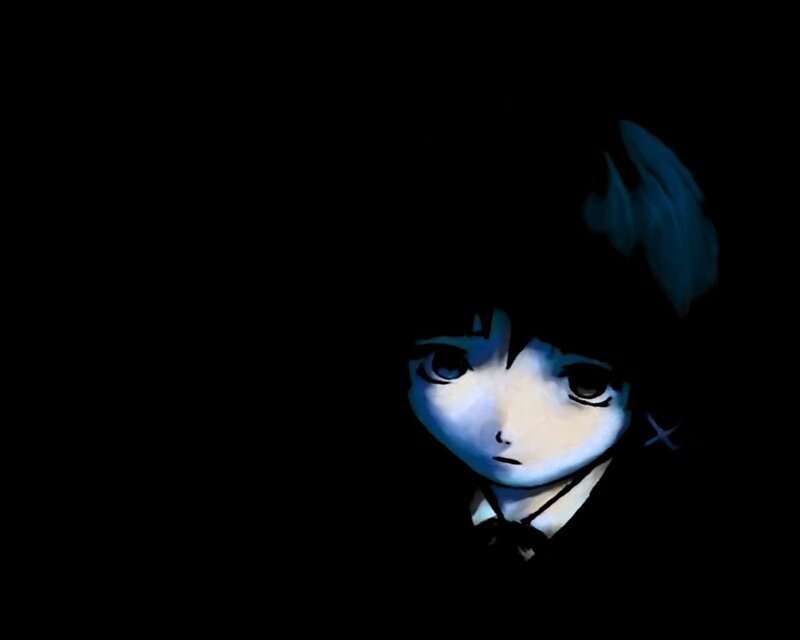 Anime Character in Darkness — Black