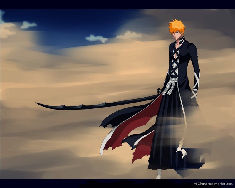 Anime Character in Desert — Black