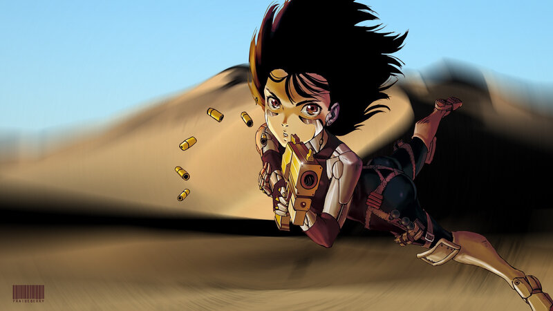 Anime Character in Desert — Brown
