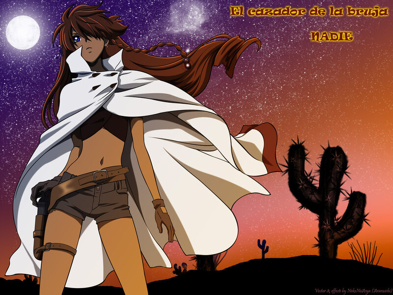 Anime Character in Desert — Purple