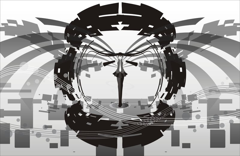 anime character in digital circle
