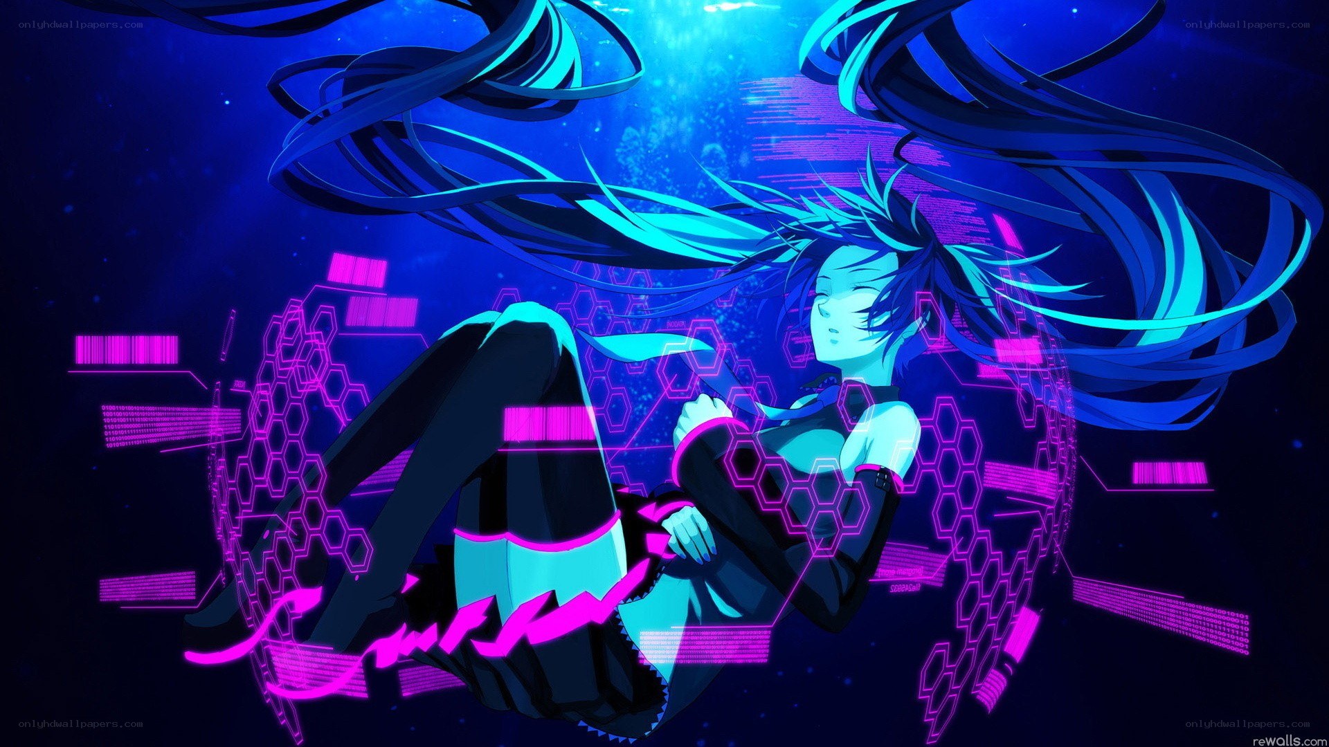 anime character in digital space