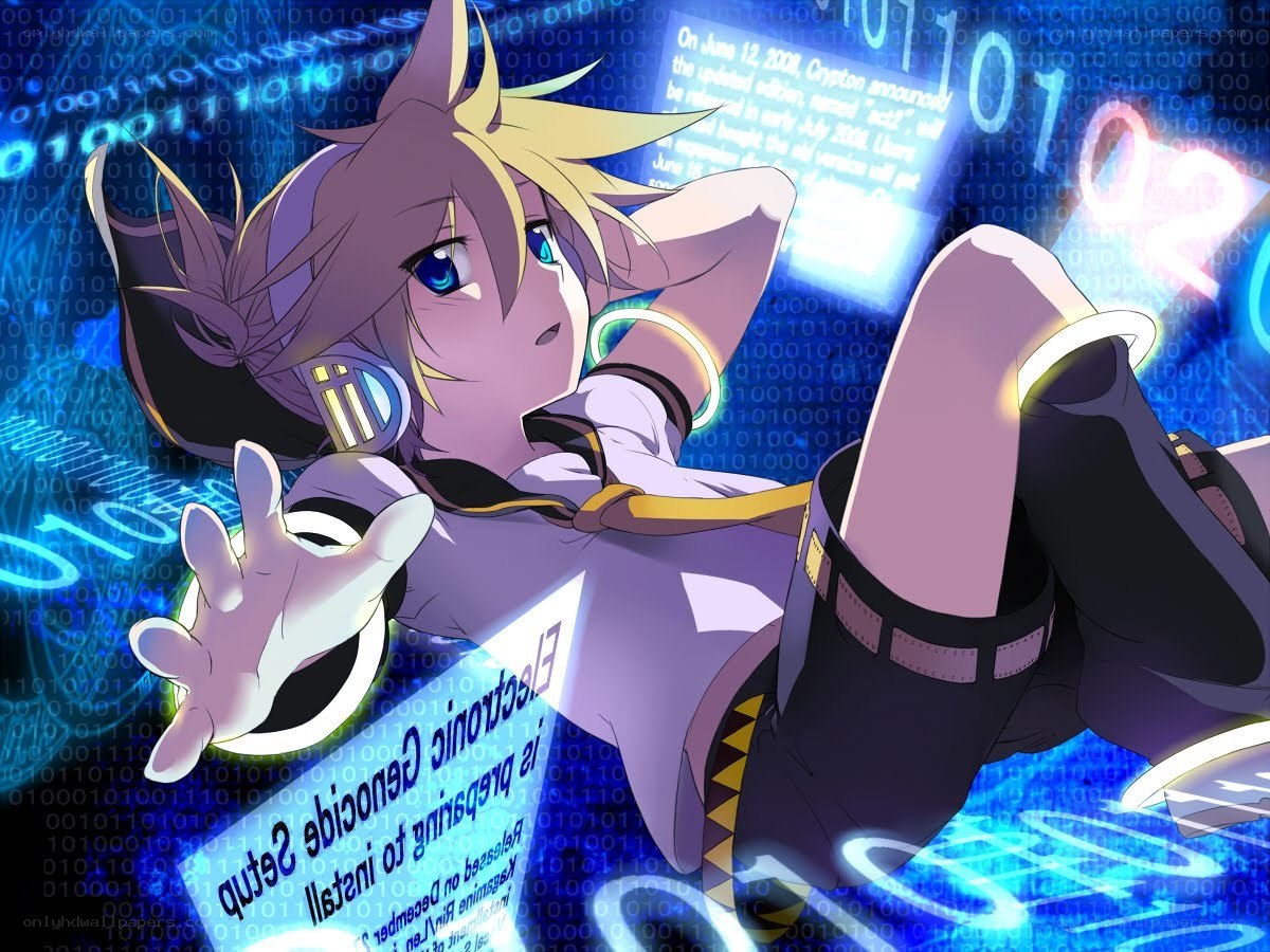 anime character in digital space