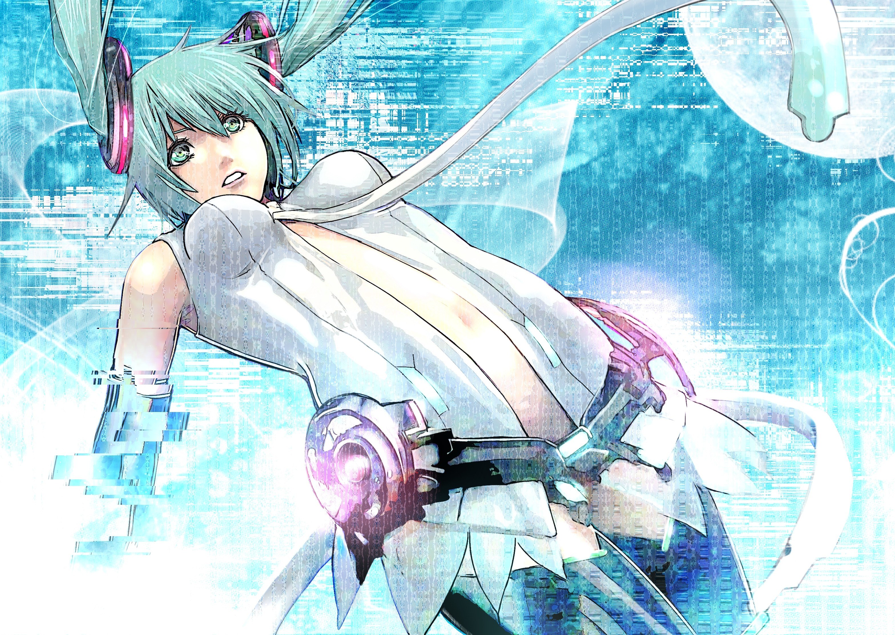 anime character in digital world