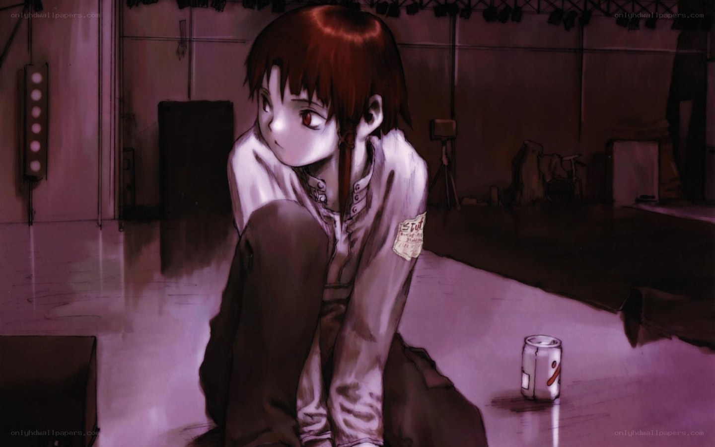 anime character in dim room