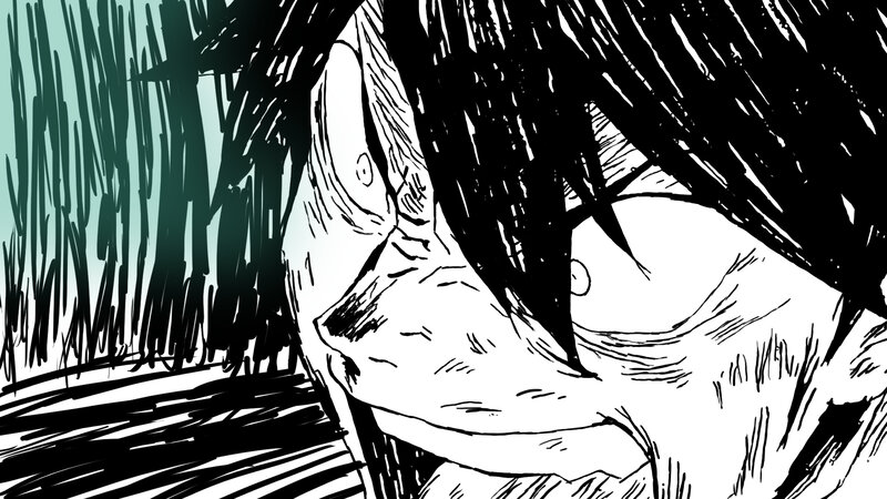 anime character in distress