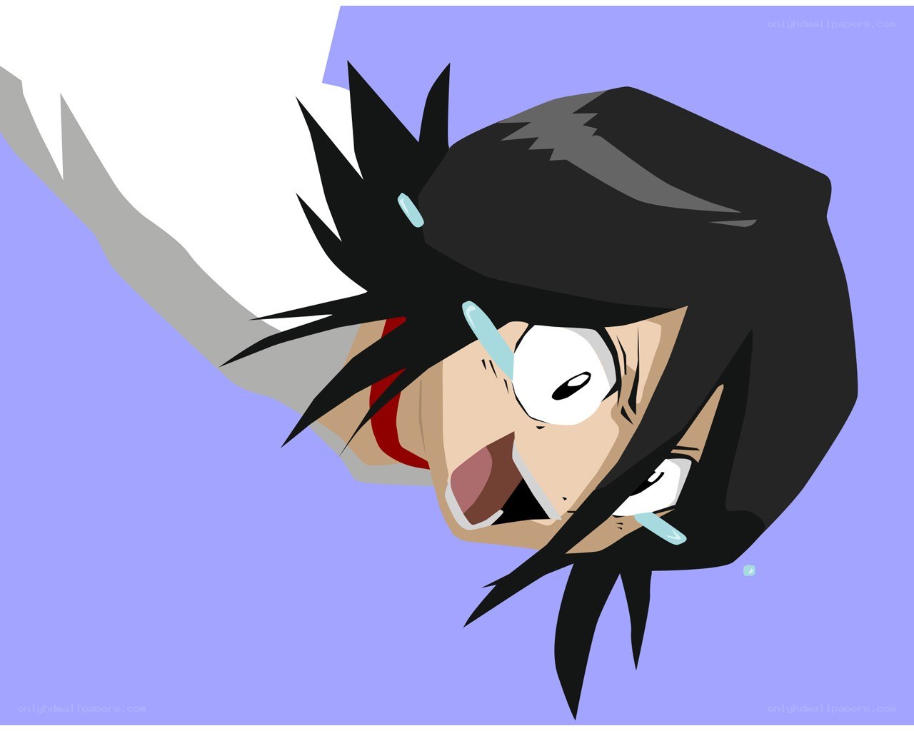 anime character in distress