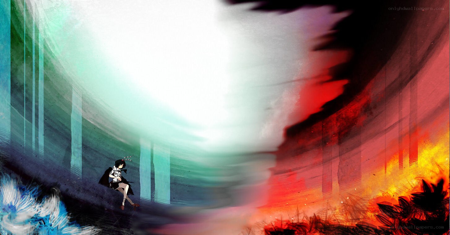 Anime character in dual realms
