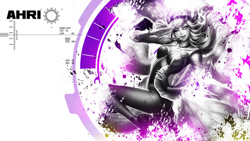 Anime Character in Dynamic Pose — Purple, Digital Art