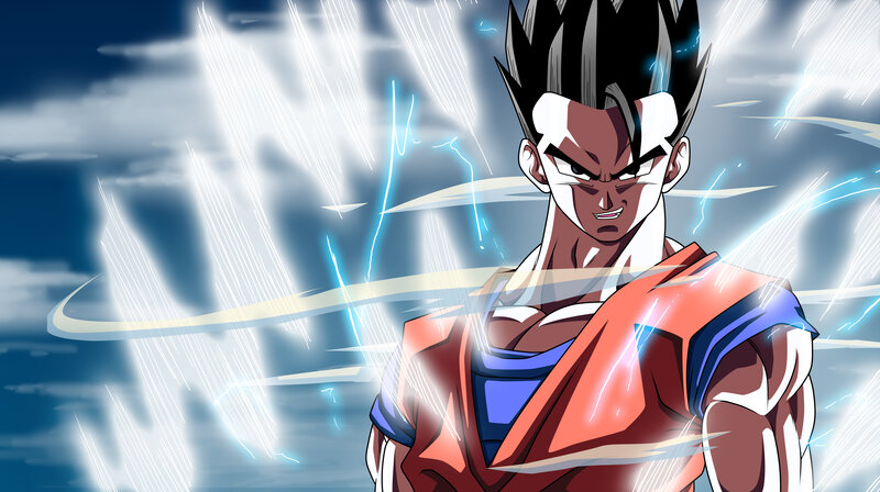 Anime Character in Energy Aura