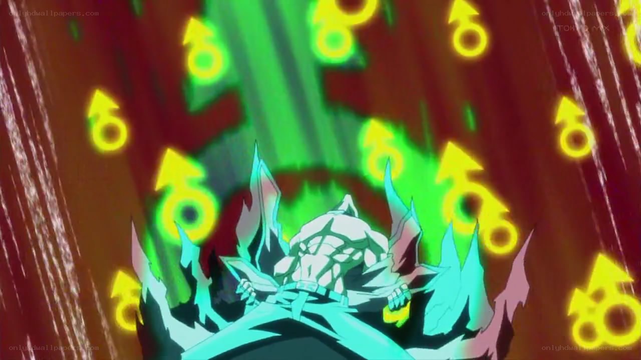 anime character in energy field