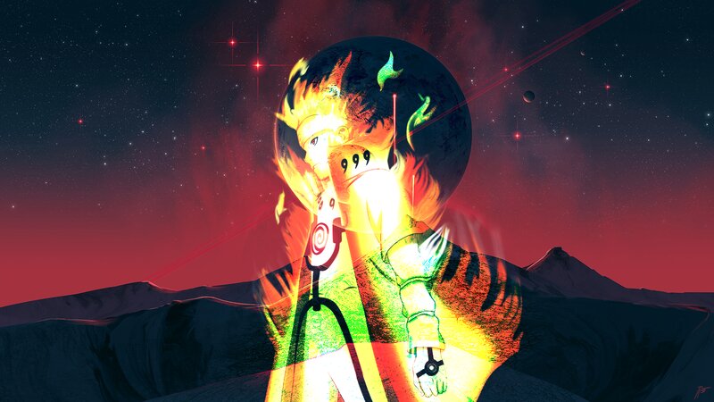 Anime Character in Energy Form