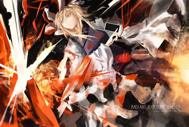 Anime character in explosive scene