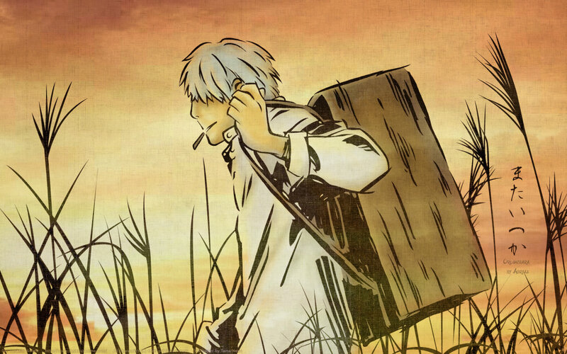 Anime Character in Field — Orange, Calm