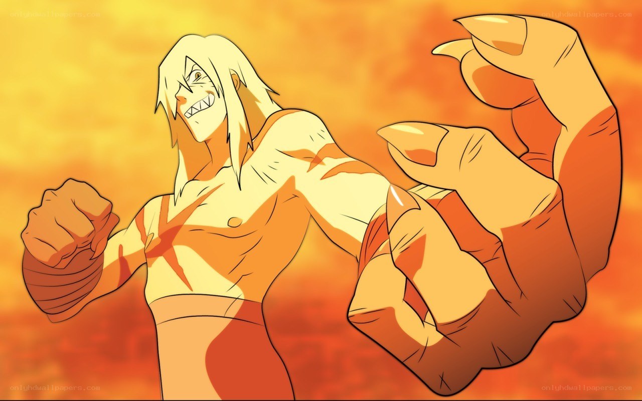 anime character in fiery pose
