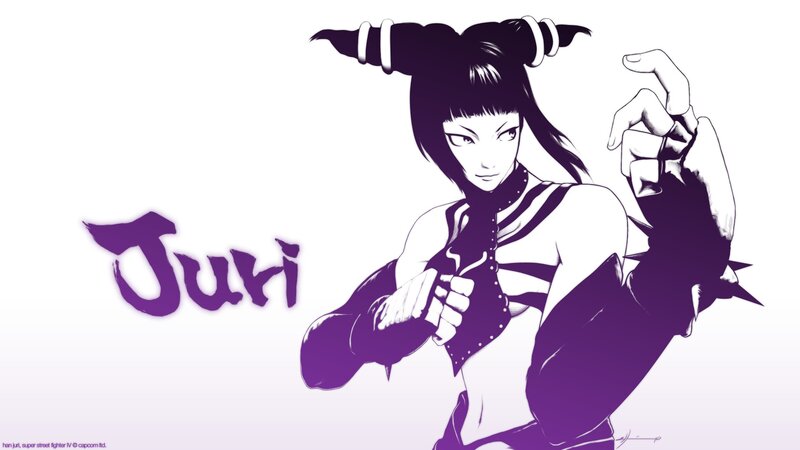 Anime Character in Fighting Pose — Purple