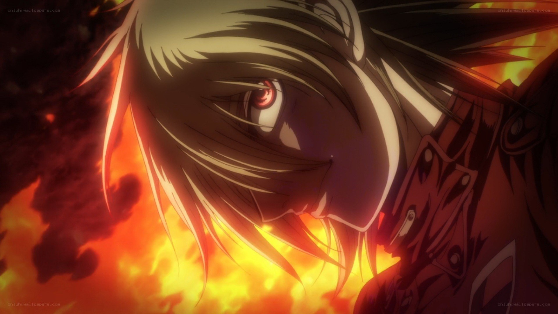 anime character in fire