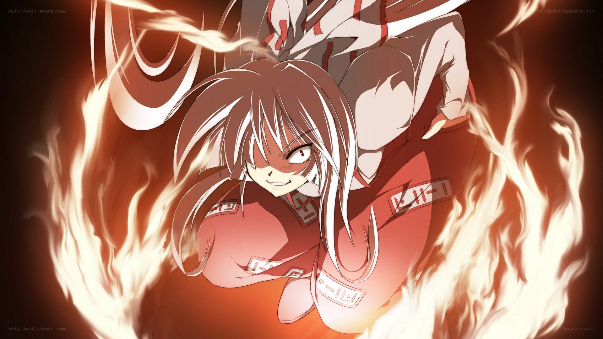 anime character in fire