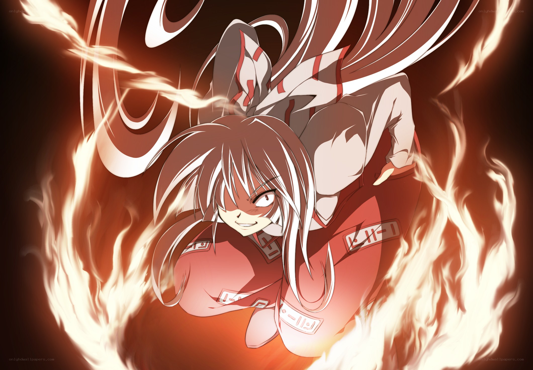 anime character in fire