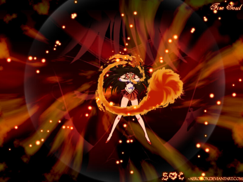 Anime Character in Fire — Red, Dramatic, Digital Art, Spiral