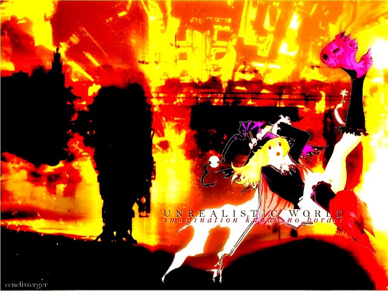 Anime Character in Fire — Red