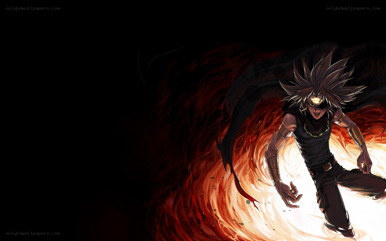 anime character in fire