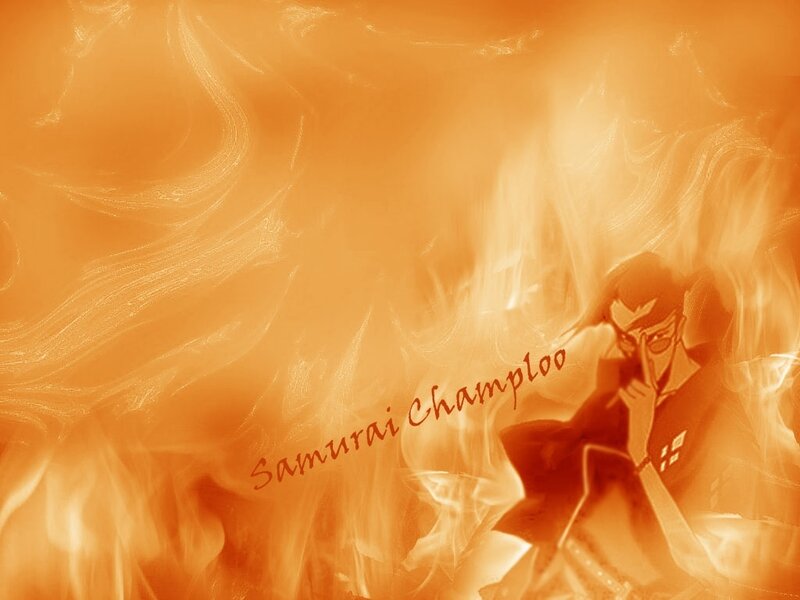 Anime Character in Flames — Orange, Dramatic, Glasses