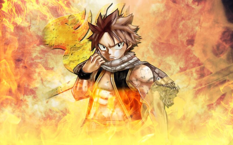 Anime Character in Flames — Yellow, Dramatic, Fire, Scarf