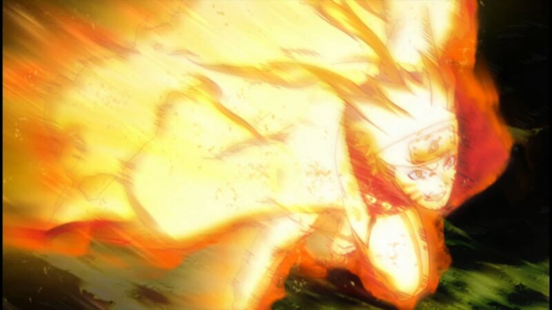 Anime Character in Flames — Yellow, Dramatic