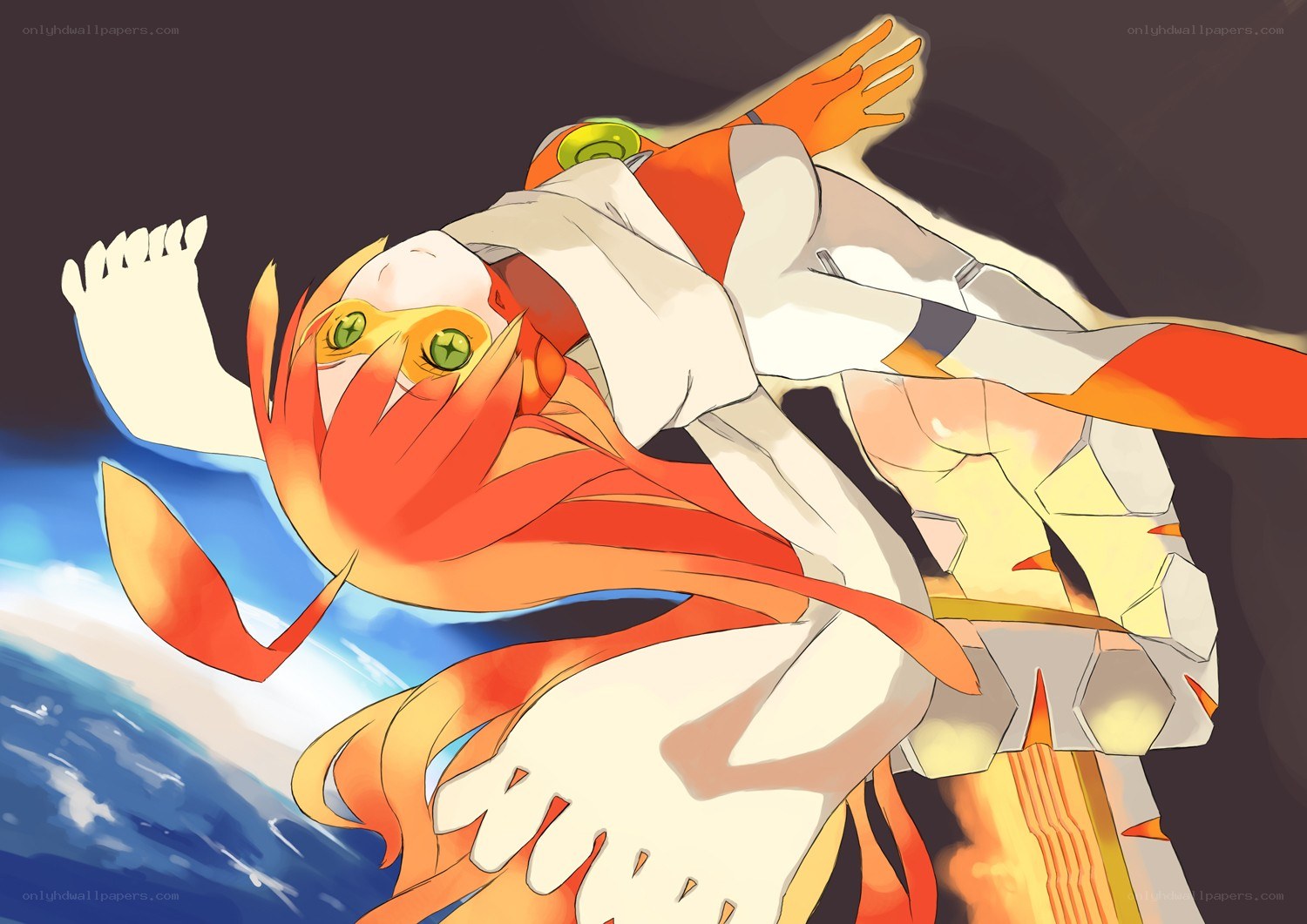 anime character in flight