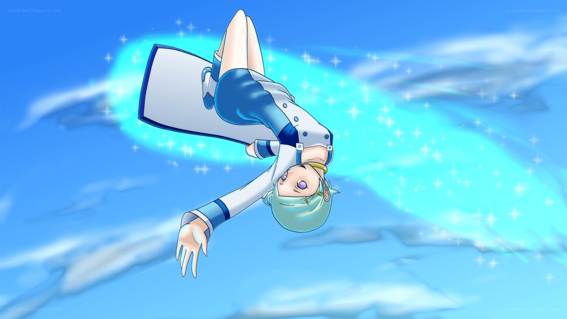 anime character in flight