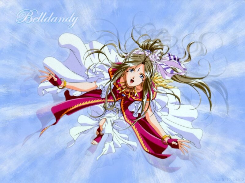 Anime Character in Flight — Blue, Dramatic, Long Hair