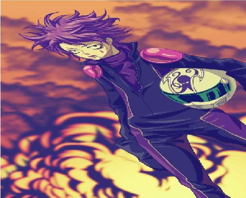 Anime Character in Flight — Purple