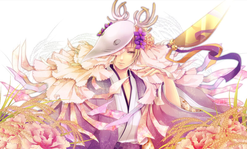 Anime Character in Floral Costume