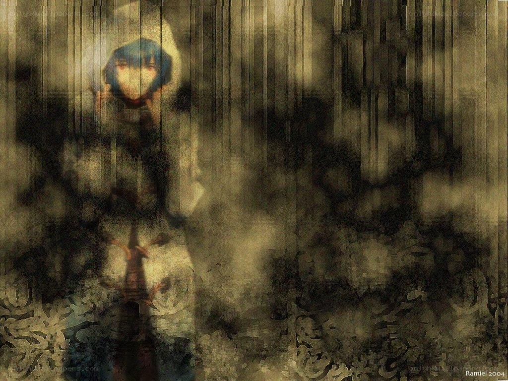 anime character in fog