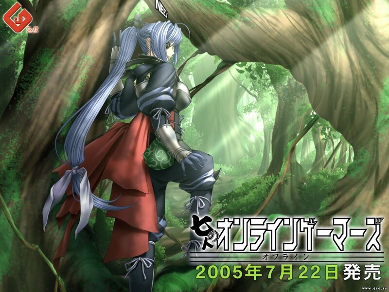 anime character in forest