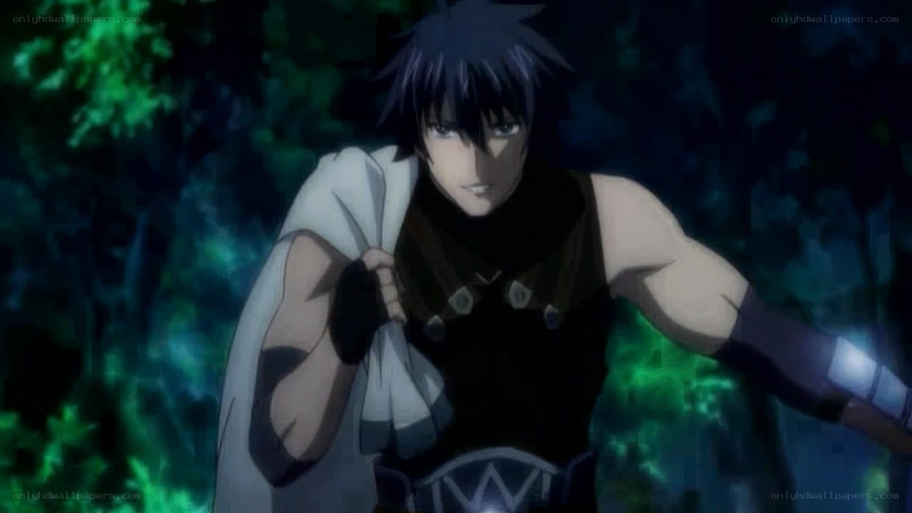 anime character in forest