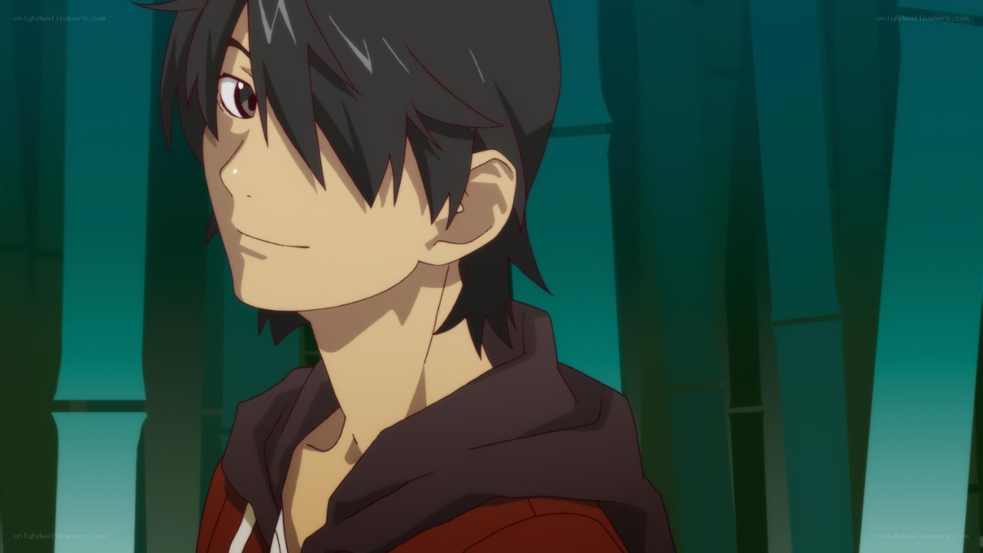 anime character in forest