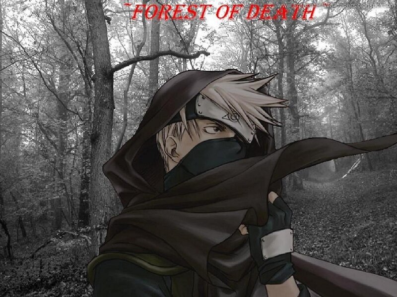 Anime Character in Forest — Black, Dramatic, Manga, Hooded Cloak