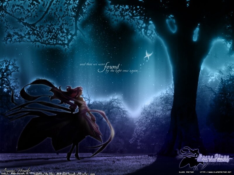 Anime Character in Forest — Blue