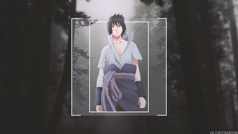 Anime Character in Forest — Gray, Dramatic
