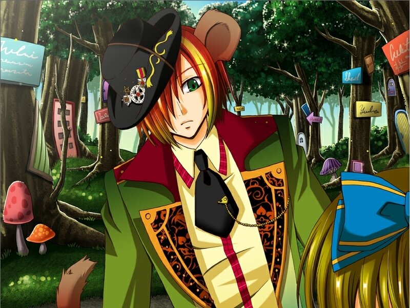 Anime Character in Forest — Green, Whimsical