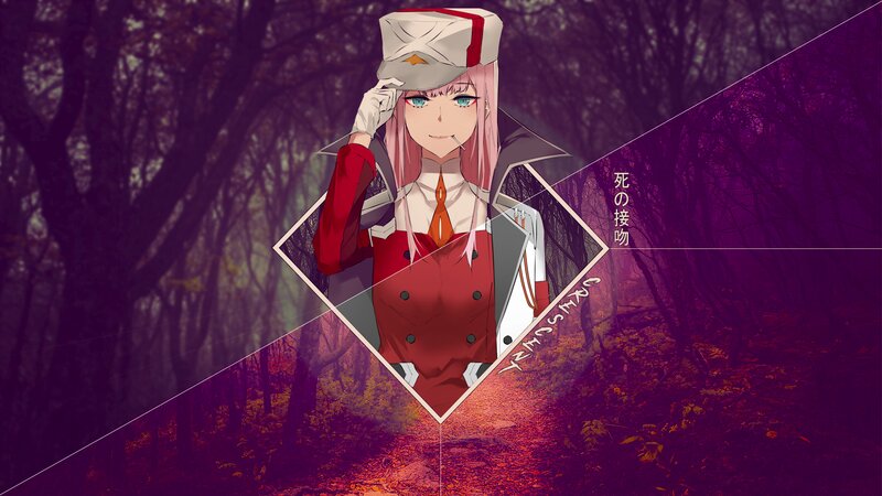 Anime Character in Forest — Purple, Dramatic