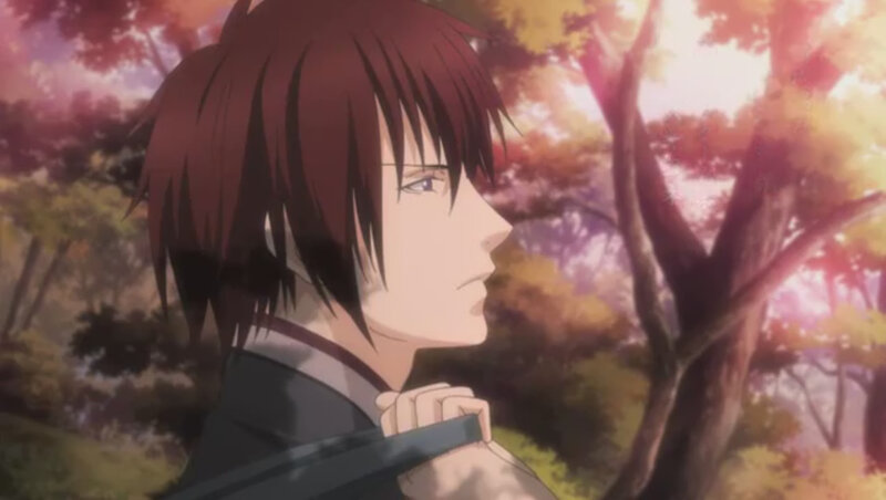 Anime Character in Forest — Red, Serene